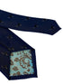 navy mens tie with ostrich bird design